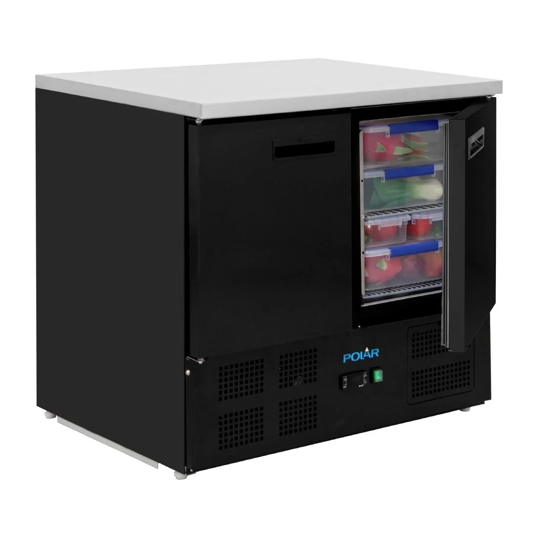 Polar G-Series Double Door Counter Fridge Black 240Ltr - Image 5