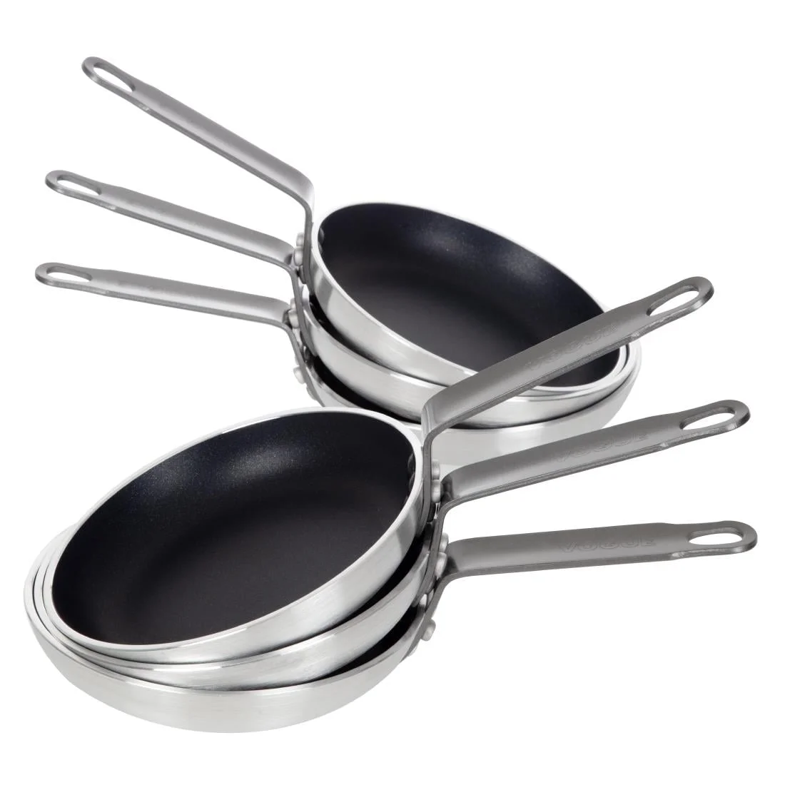 Pack of 6 Vogue Non-Stick Platinum Frypans, 3 Times Coated Teflon, Scratch Resistant - Image 2