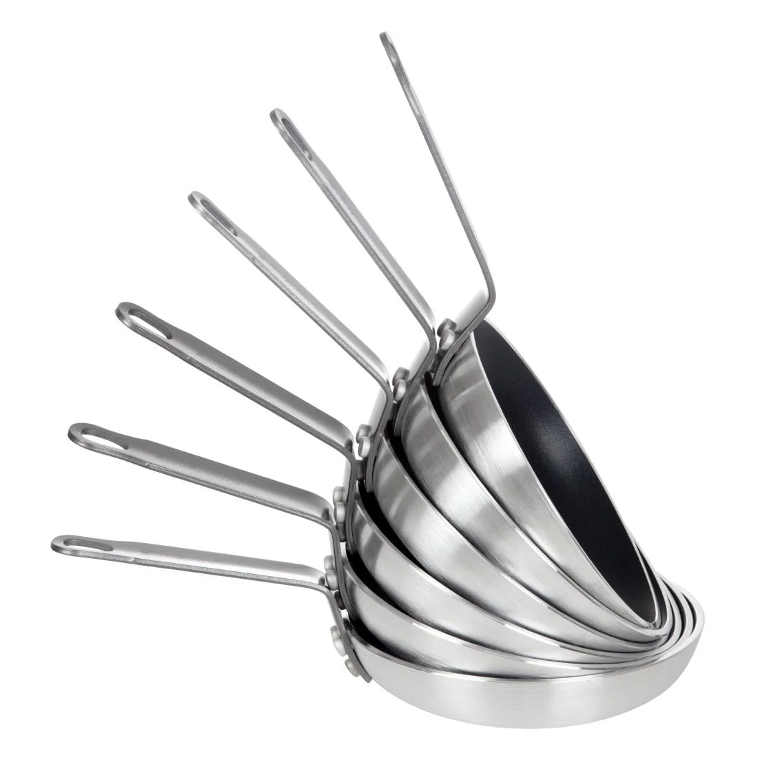 Pack of 6 Vogue Non-Stick Platinum Frypans, 3 Times Coated Teflon, Scratch Resistant - Image 3