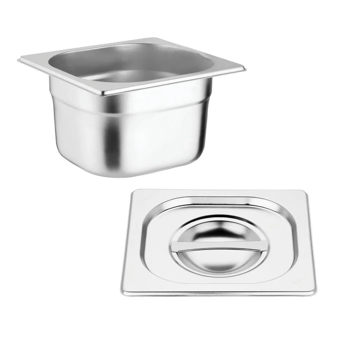 Vogue 1/6 Gastronorm Pans and Lids Set of 4 - Image 4