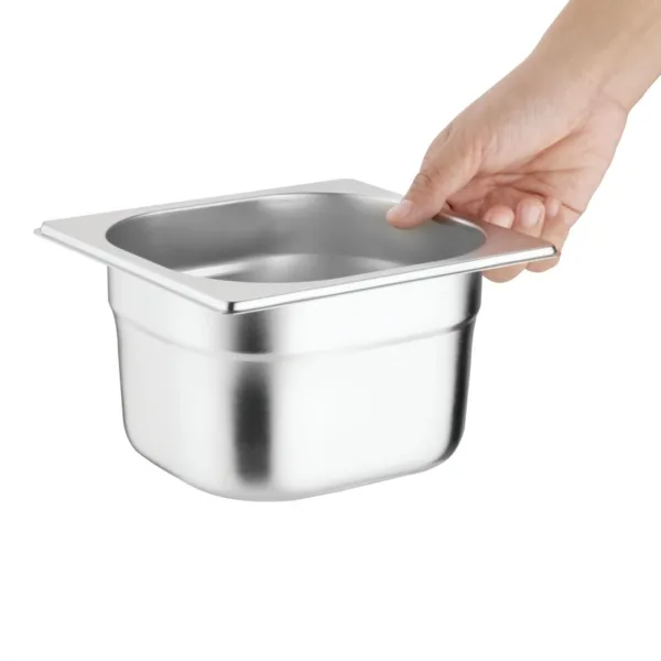 Vogue 1/6 Gastronorm Pans and Lids Set of 4