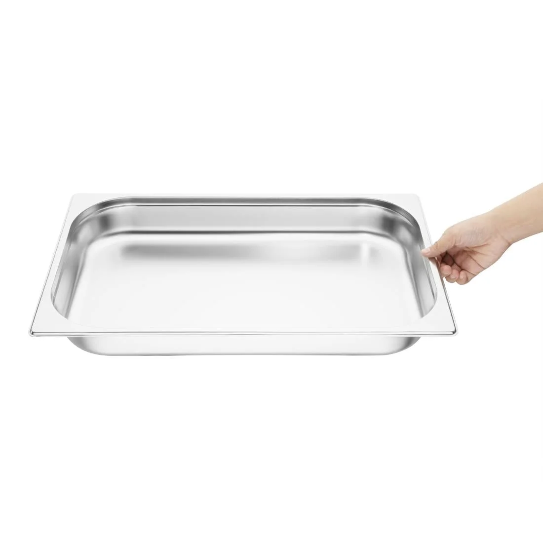Vogue Stainless Steel 1/1 Gastronorm Pans 65mm Set of 6 - Image 4