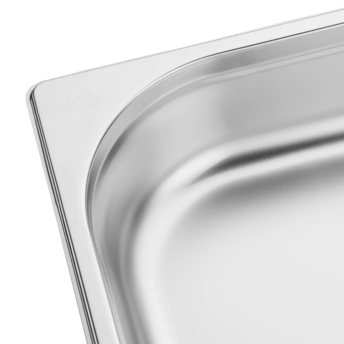 Vogue Stainless Steel 1/1 Gastronorm Pans 65mm Set of 6 - Image 5