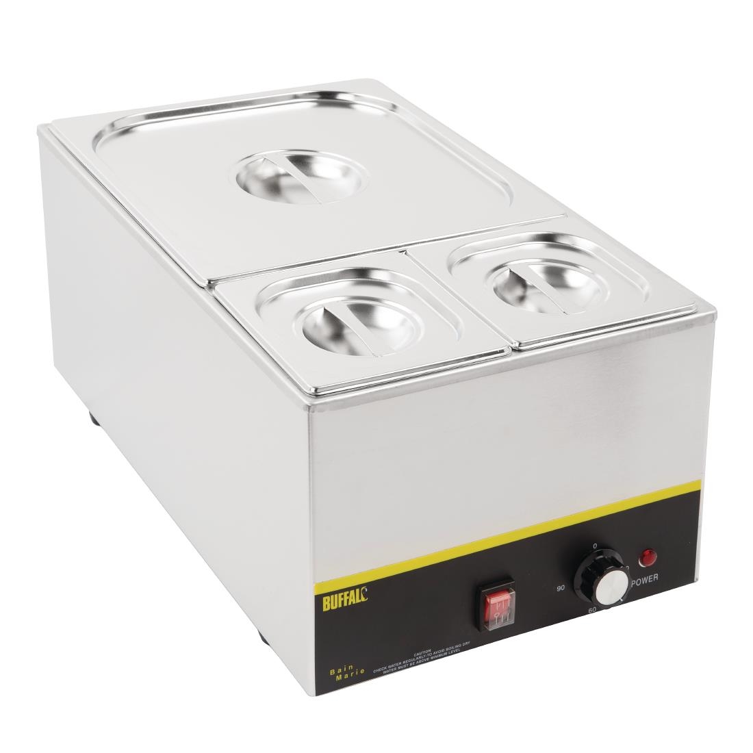 Vogue Stainless Steel Gastronorm Set 2x 1/6 and 2/3 with Lids