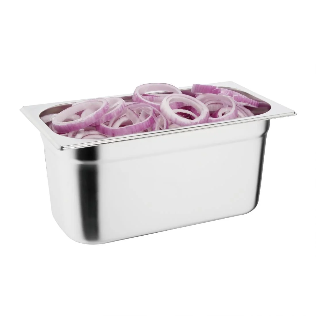 Vogue Stainless Steel Gastronorm Set 3 x 1/3 with Lids - Image 4