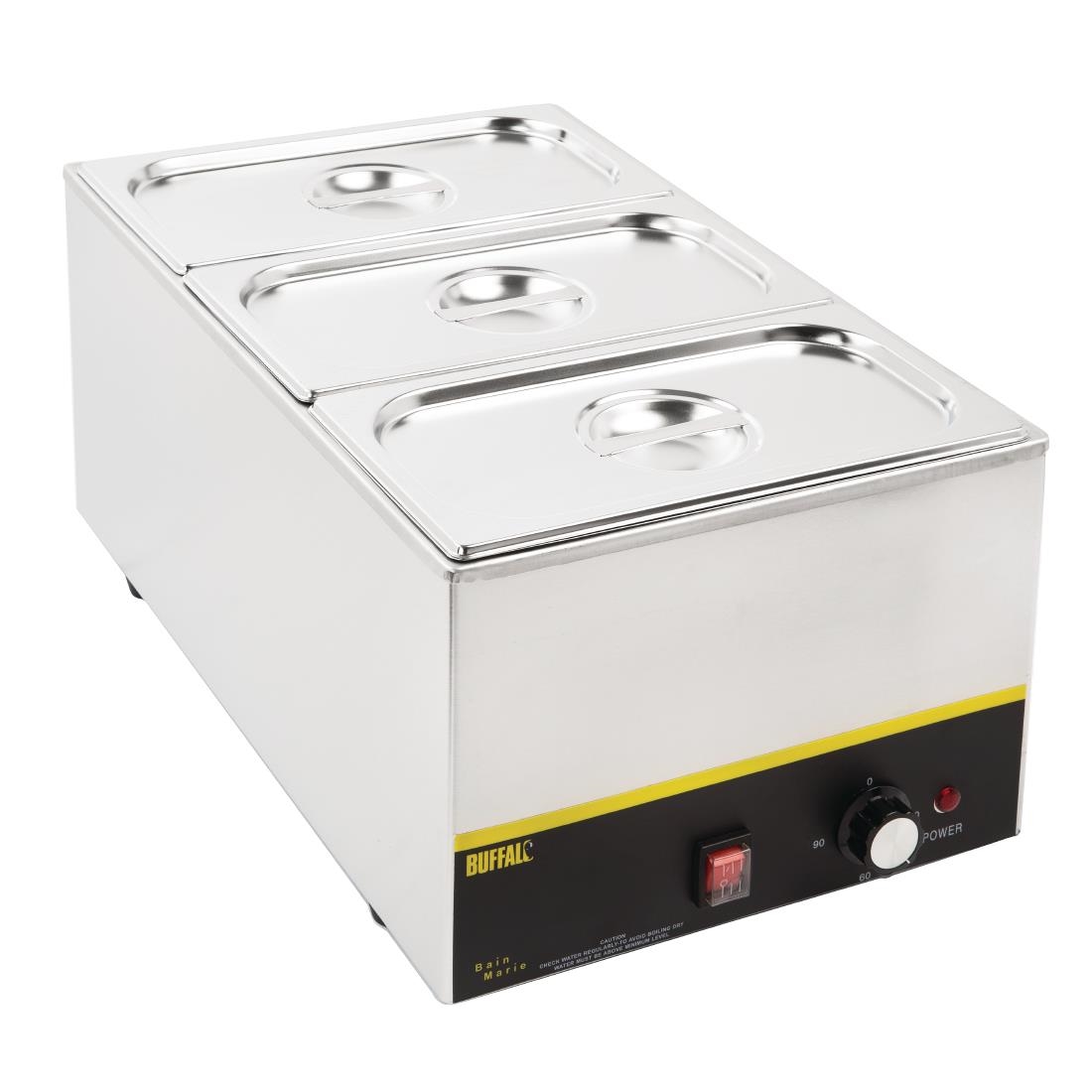 Vogue Stainless Steel Gastronorm Set 3 x 1/3 with Lids