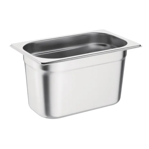 Vogue Stainless Steel Gastronorm Set 4 1/4 with Lids