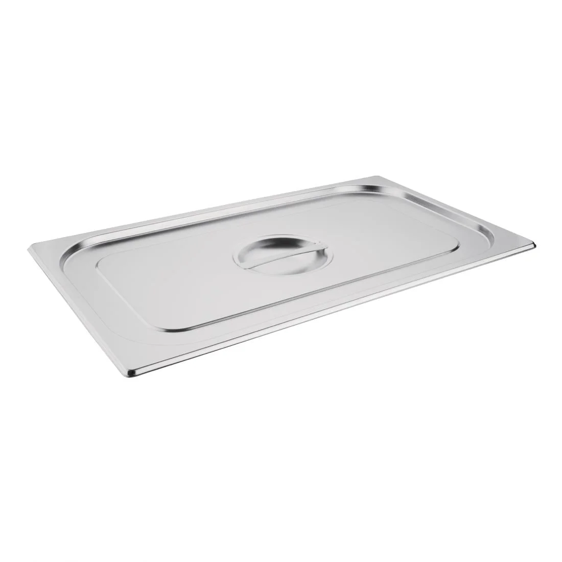 Vogue Stainless Steel 1/1 Gastronorm Pan with Lid - Image 5