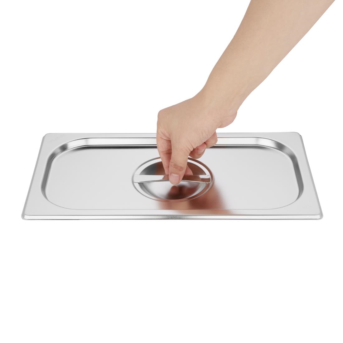 Vogue Stainless Steel Gastronorm Set 2x 1/3 2 x 1/6 with Lids