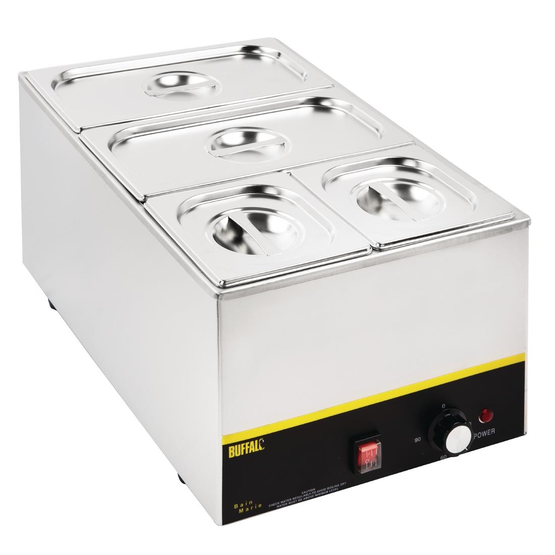 Vogue Stainless Steel Gastronorm Set 2x 1/3 2 x 1/6 with Lids