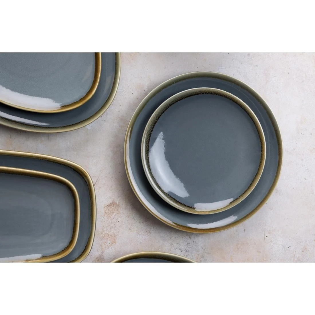 Olympia Kiln Round Coupe Plate Ocean 230mm - Image 3