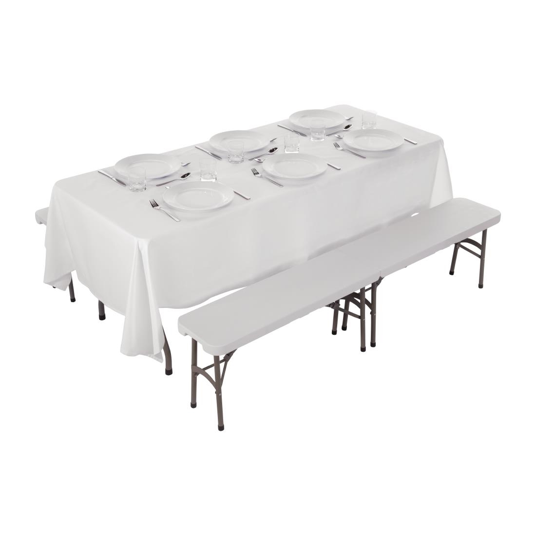 Special Offer Bolero 6ft Centre Folding Table with Two Folding Benches