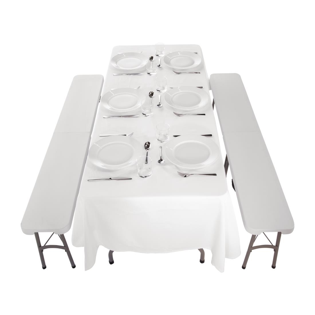 Special Offer Bolero 6ft Centre Folding Table with Two Folding Benches