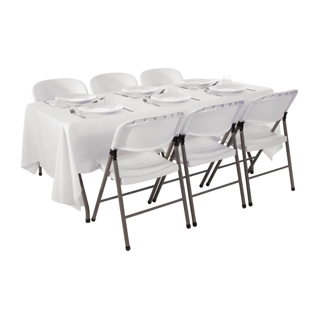 Special Offer Bolero 6ft Centre Folding Table with Six Folding Chairs - Image 5
