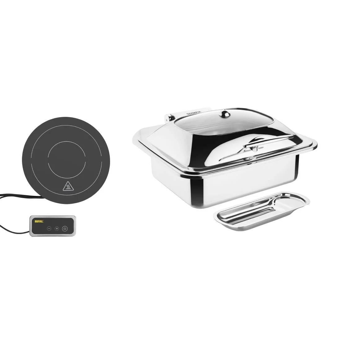 Olympia 1/2 Induction Chafer & Induction Heater Set - Image 1