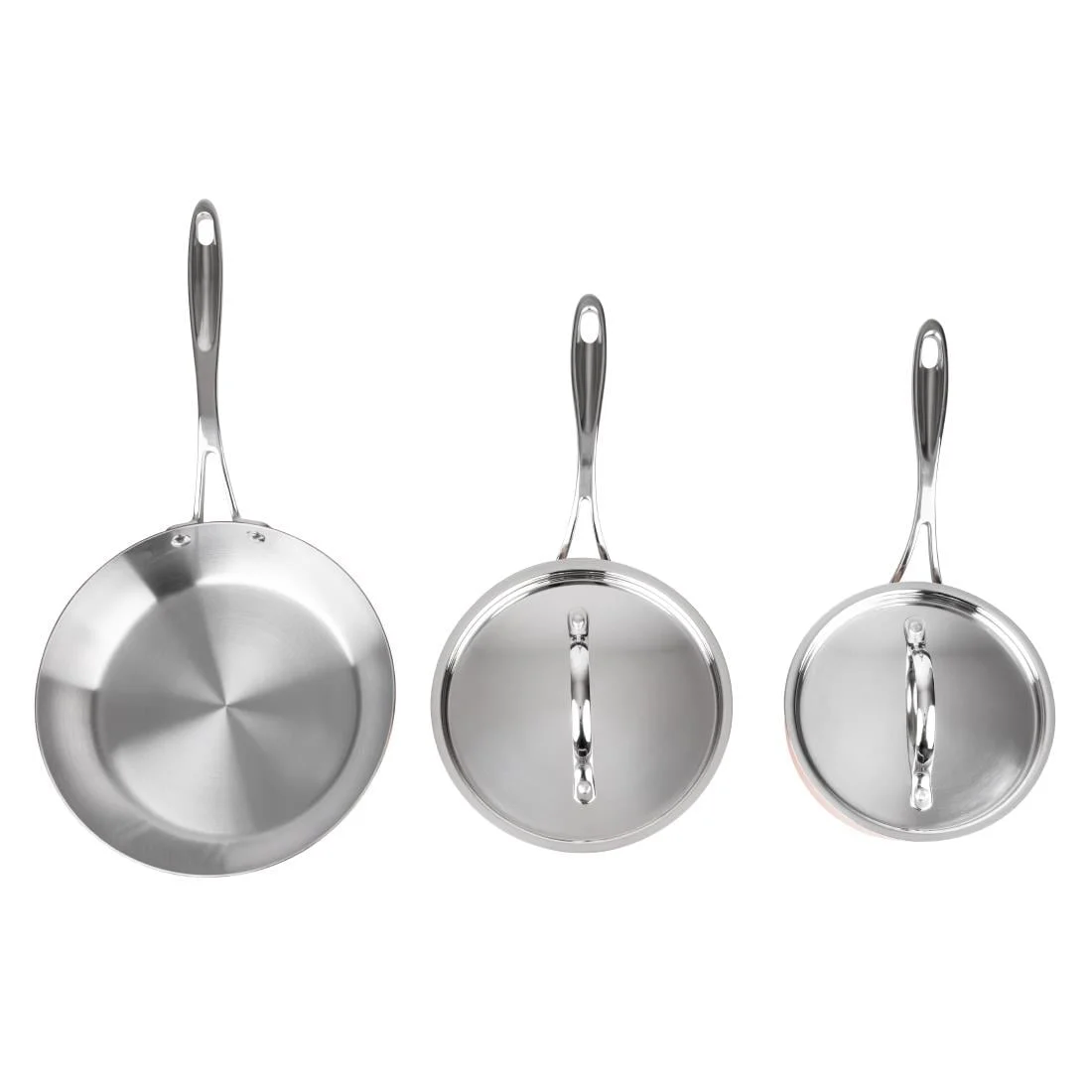 Vogue Cook Like A Pro 3-Piece Tri-Wall Copper Cookware Set - Image 3