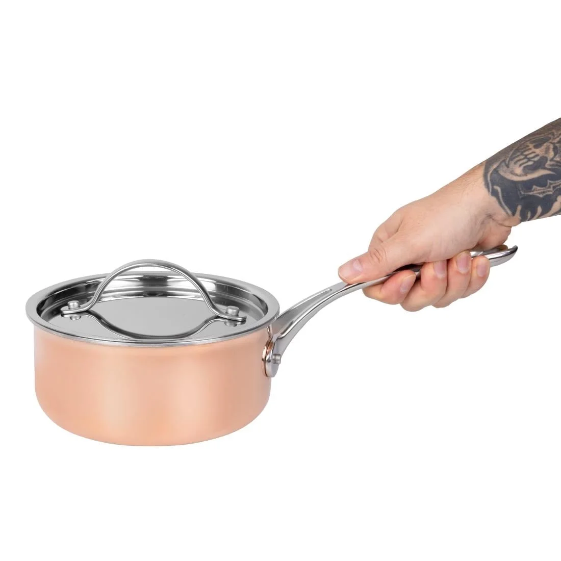 Vogue Cook Like A Pro 3-Piece Tri-Wall Copper Cookware Set - Image 8