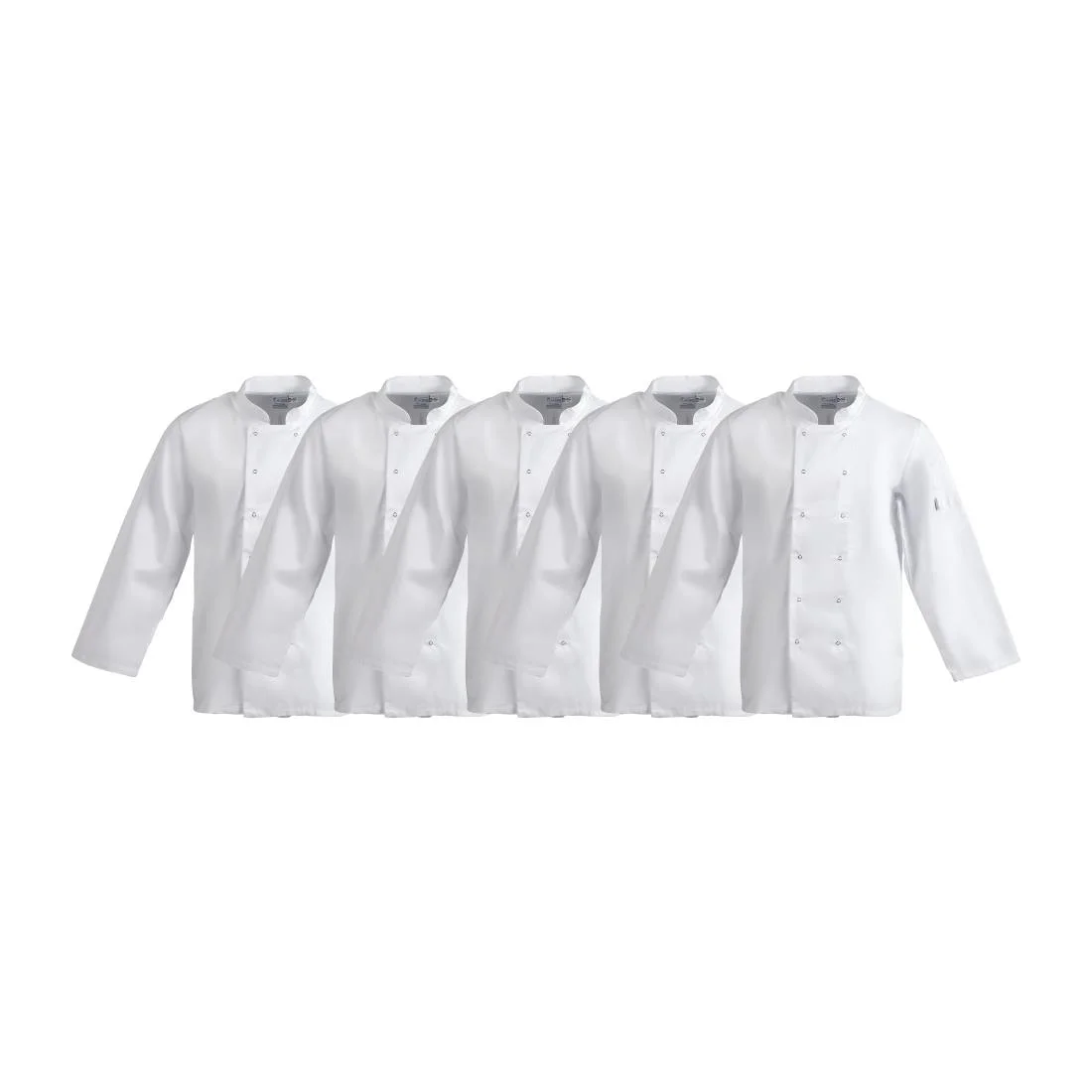 Whites Vegas Unisex Chef Jackets Long Sleeve White (5 Pack)