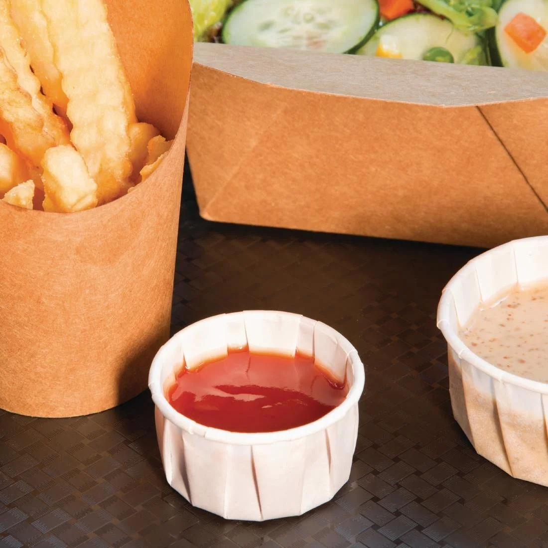 4 Aces Recyclable Paper Sauce Pots Medium 2oz (250 Pack) - Image 6