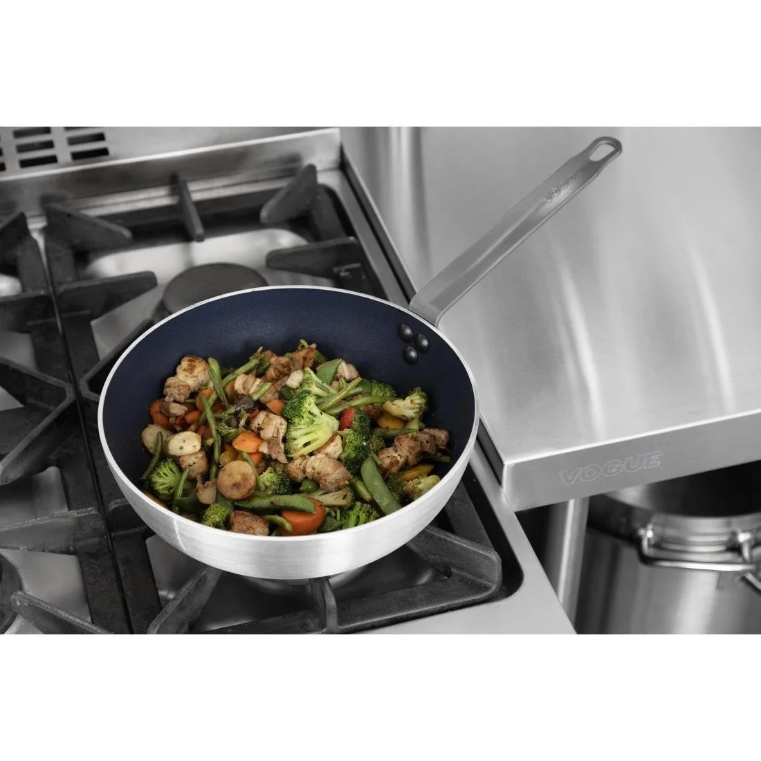 Vogue Aluminium Non-Stick Flared Induction Sauté Pan 28cm - Image 6