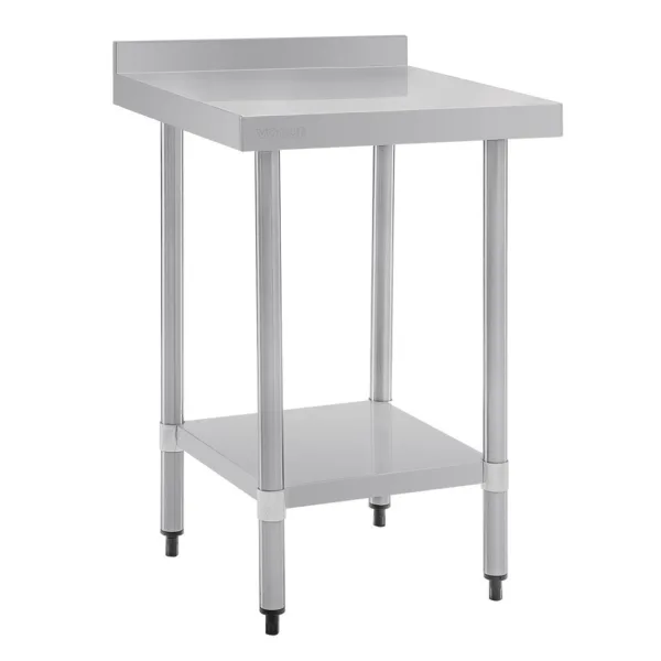 Vogue Stainless Steel Prep Table with Upstand 600mm