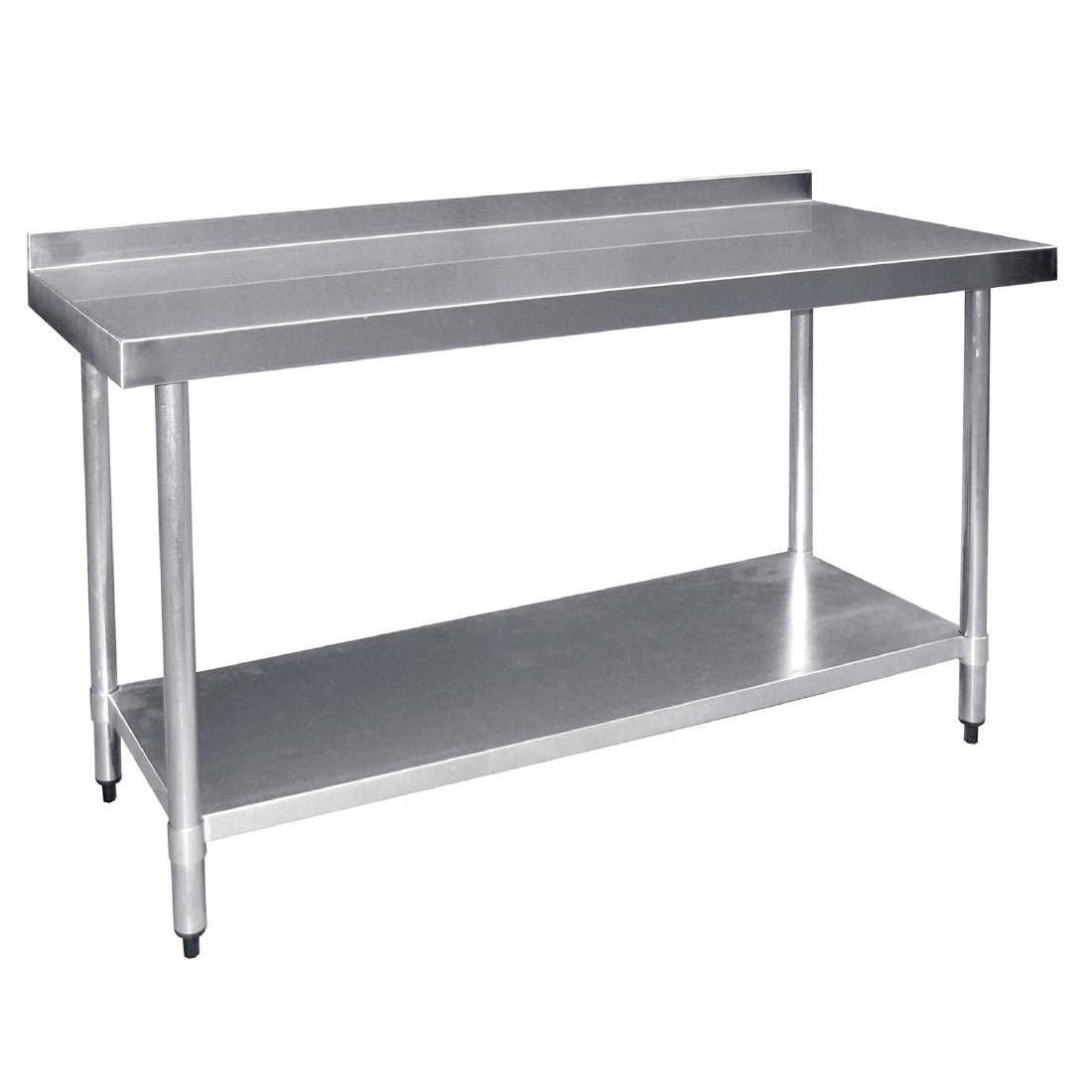 Vogue Stainless Steel Prep Table with Upstand 1800mm