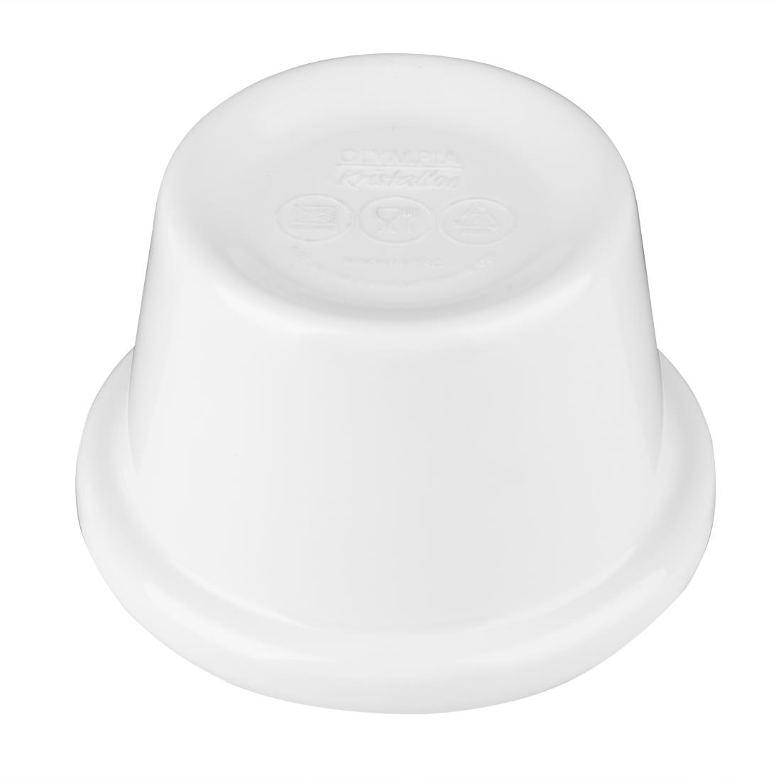 Kristallon Melamine Plain Ramekins White 63mm
