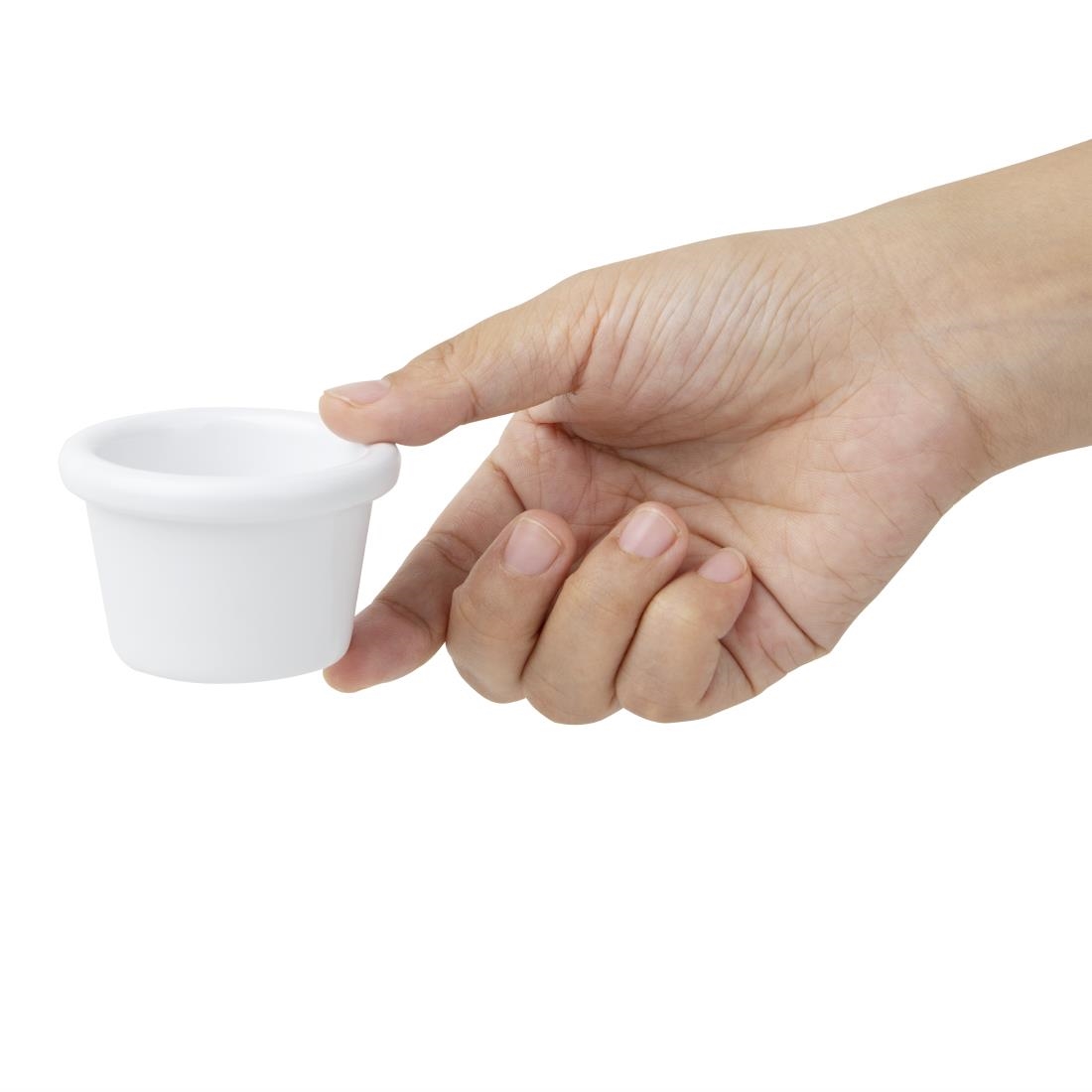 Kristallon Melamine Plain Ramekins White 63mm