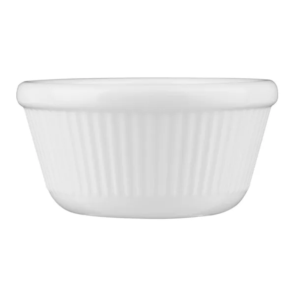 Kristallon Melamine Fluted Ramekins White 70mm