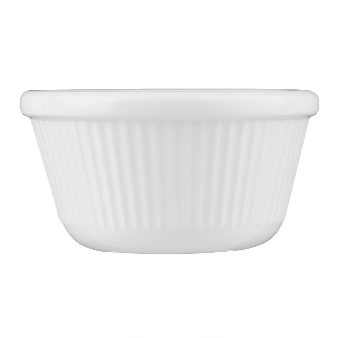 Kristallon Melamine Fluted Ramekins White 76mm - Image 4