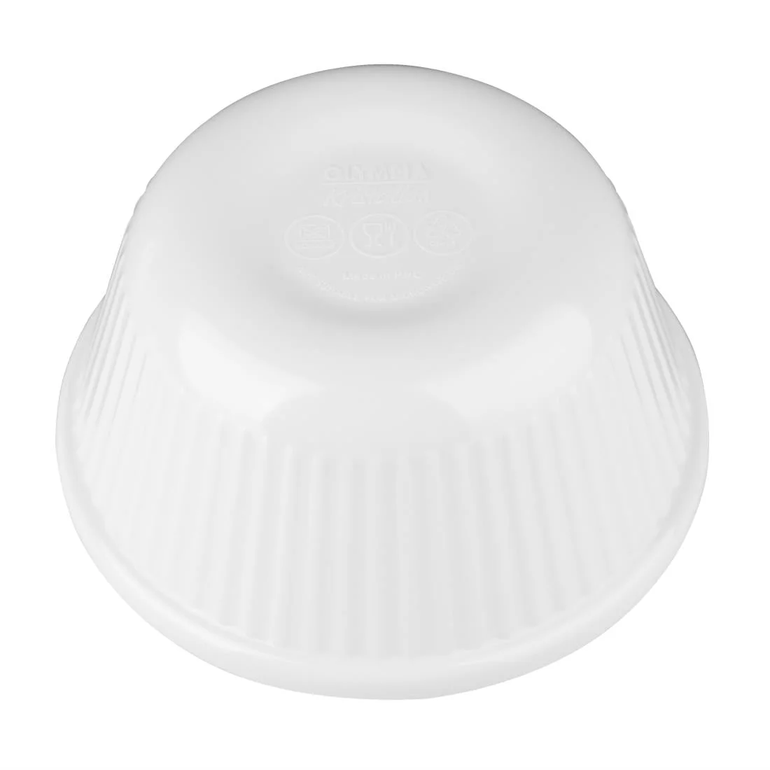 Kristallon Melamine Fluted Ramekins White 76mm - Image 5