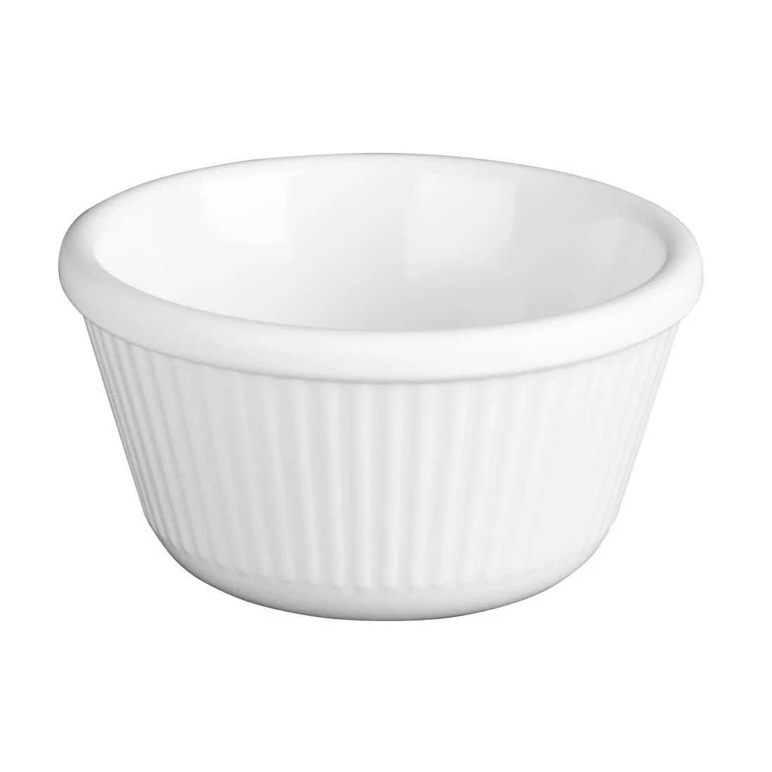 Kristallon Melamine Fluted Ramekins White 89mm - Image 2