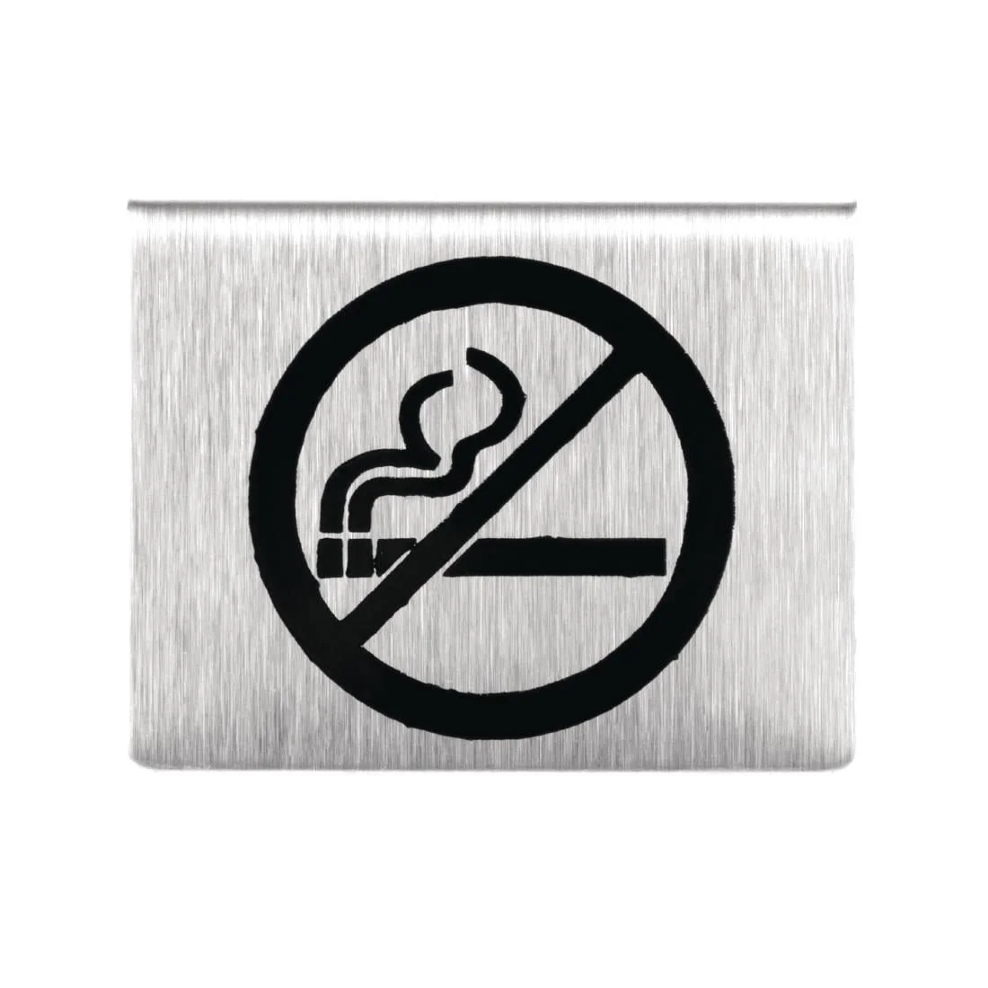 Brushed Steel No Smoking Table Sign - Image 2