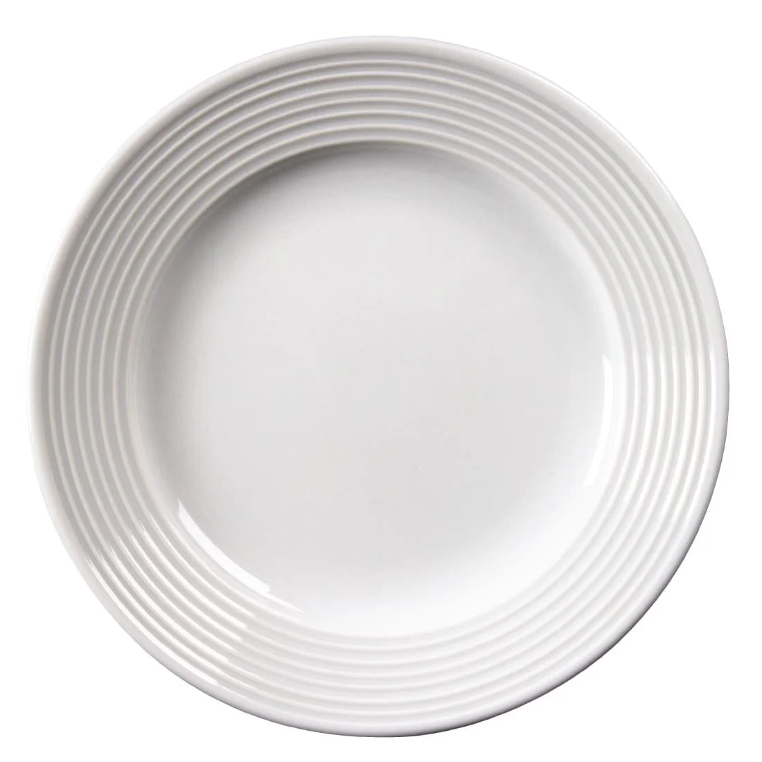 Olympia Linear Wide Rimmed Plates 150mm - Image 2