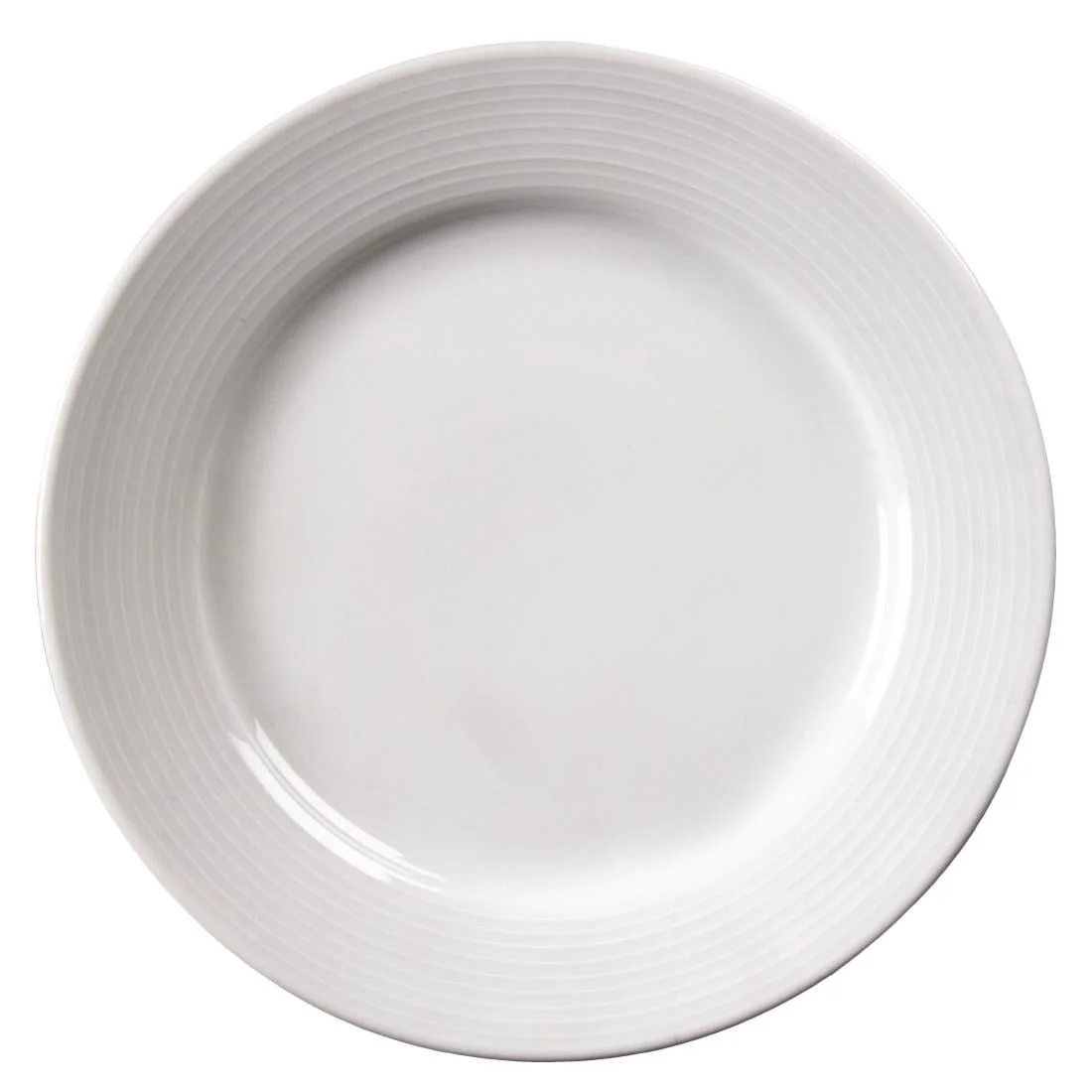 Olympia Linear Wide Rimmed Plates 200mm - Image 2