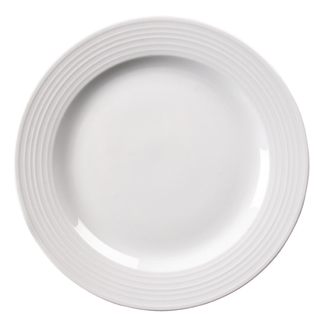 Olympia Linear Wide Rimmed Plates 310mm