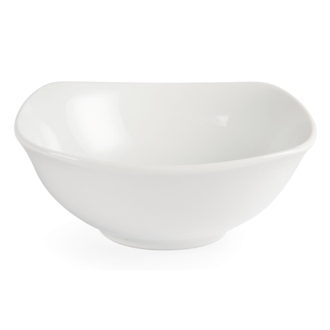 Olympia Whiteware Rounded Square Bowls 180mm