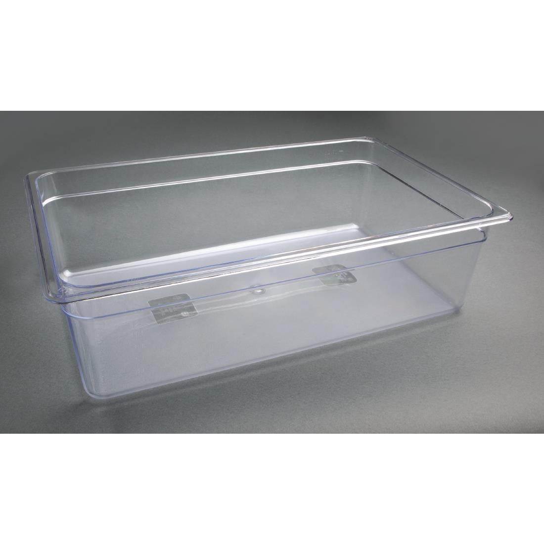 Vogue Polycarbonate 1/1 Gastronorm Container 150mm Clear