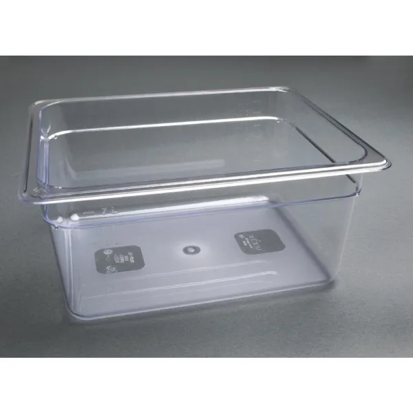 Vogue Polycarbonate 1/2 Gastronorm Container 150mm Clear
