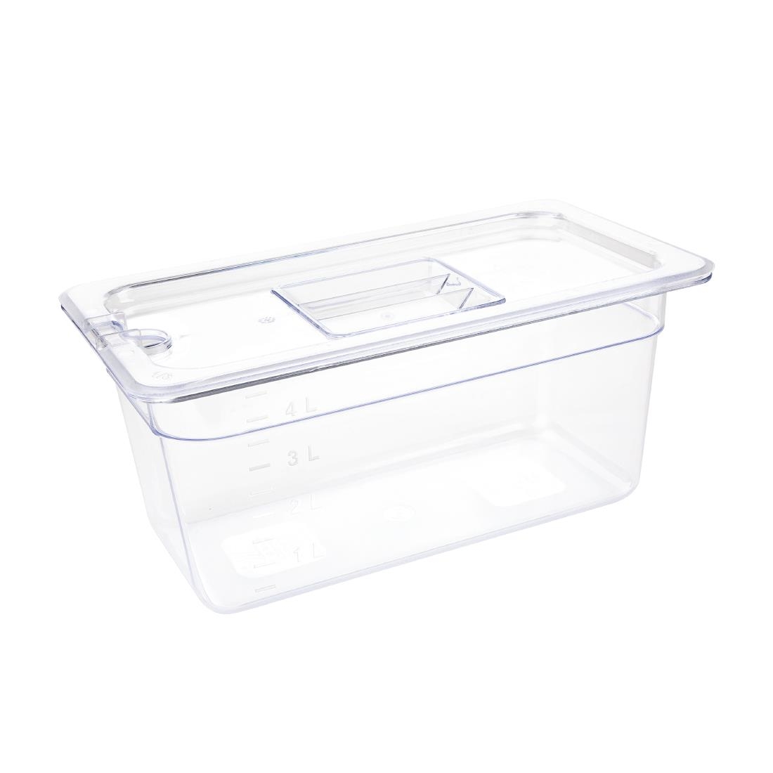 Vogue Polycarbonate 1/3 Gastronorm Container 150mm Clear