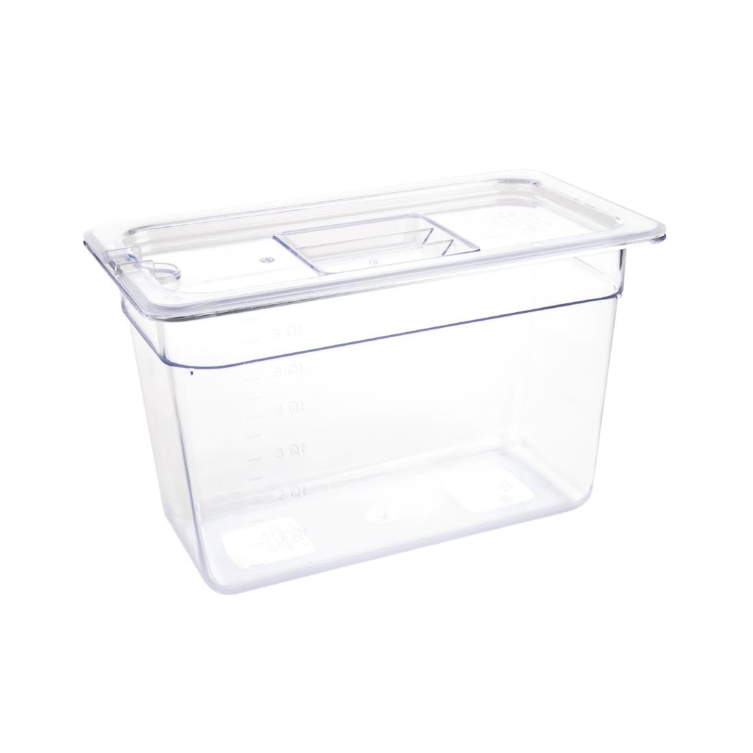 Vogue Polycarbonate 1/3 Gastronorm Container 200mm Clear