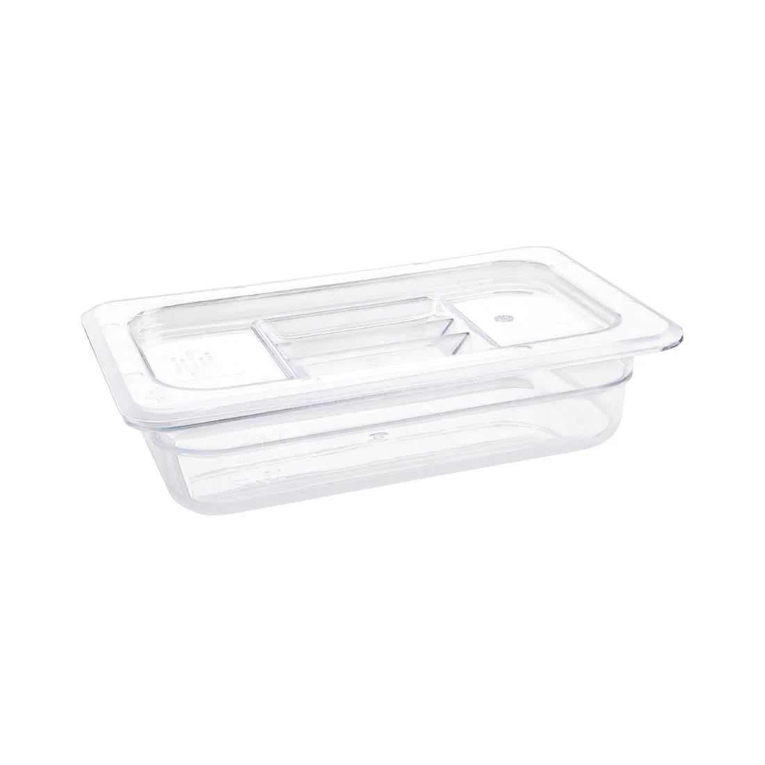 Vogue Polycarbonate 1/4 Gastronorm Container 65mm Clear - Image 3