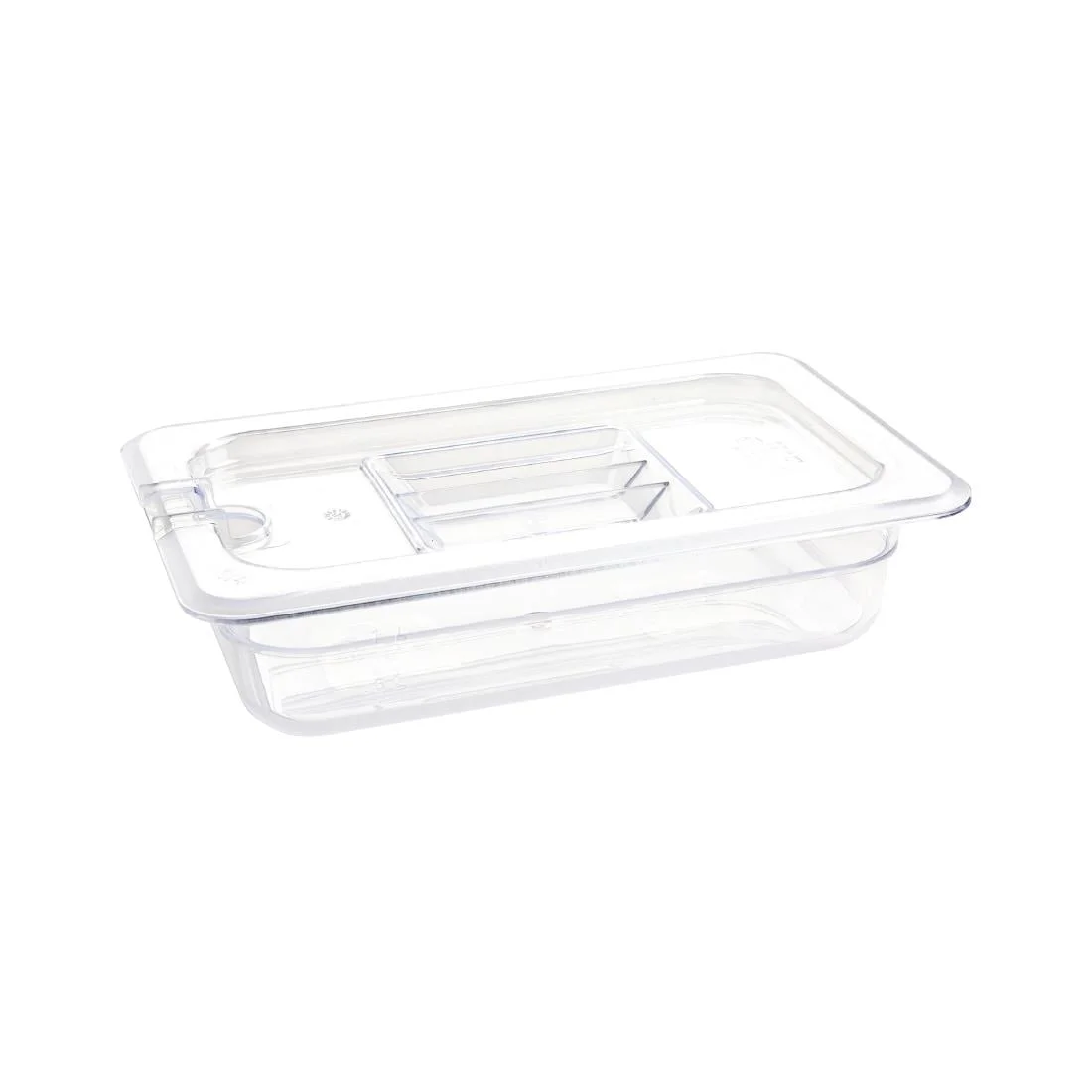 Vogue Polycarbonate 1/4 Gastronorm Container 65mm Clear - Image 4