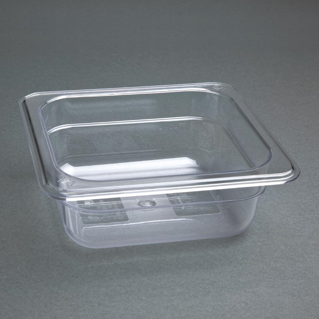 Vogue Polycarbonate 1/6 Gastronorm Container 65mm Clear
