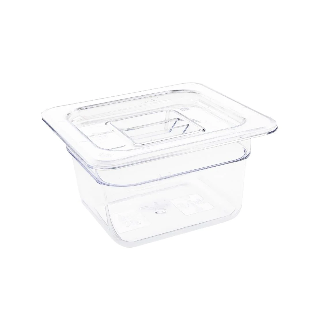Vogue Polycarbonate 1/6 Gastronorm Container 100mm Clear - Image 3