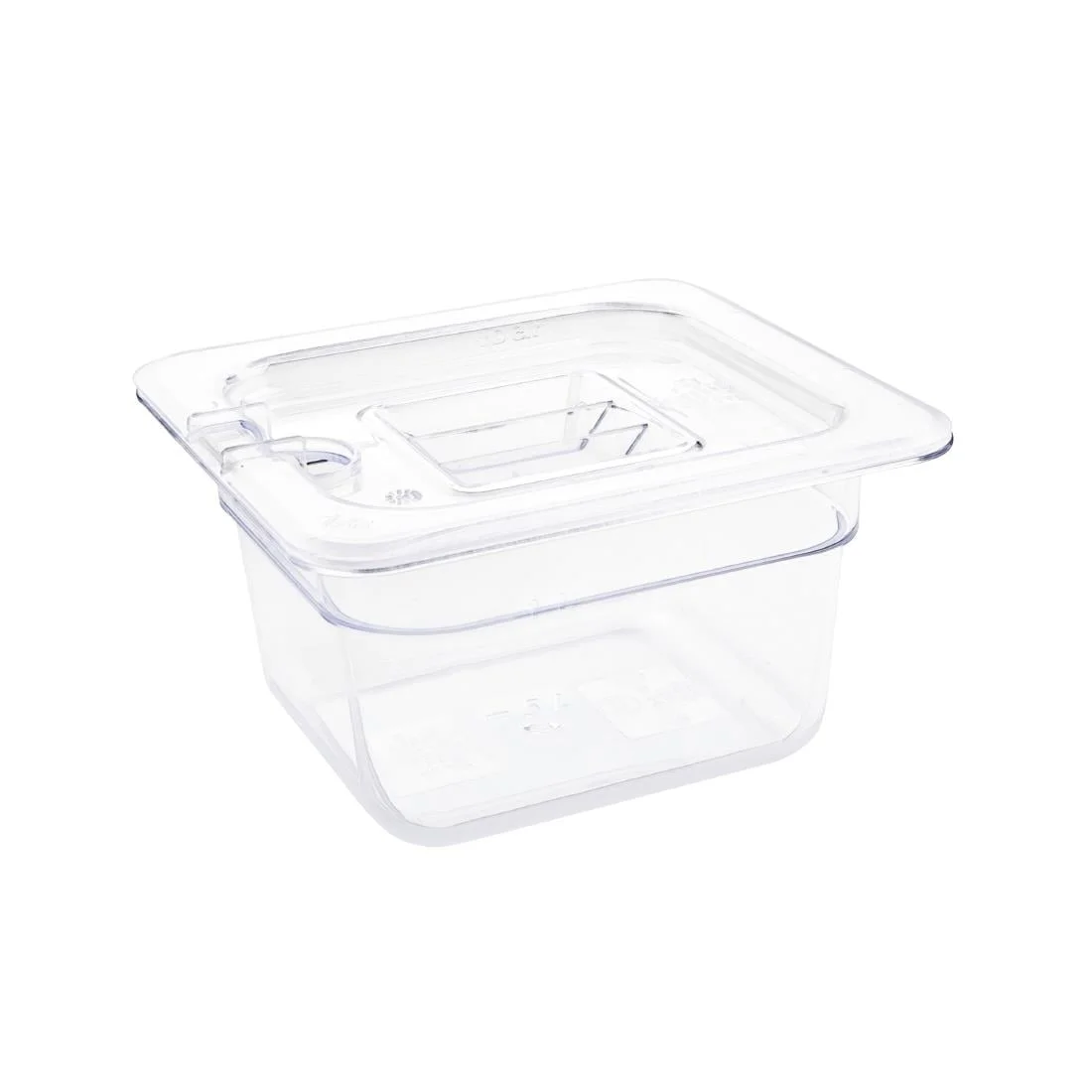 Vogue Polycarbonate 1/6 Gastronorm Container 100mm Clear - Image 4