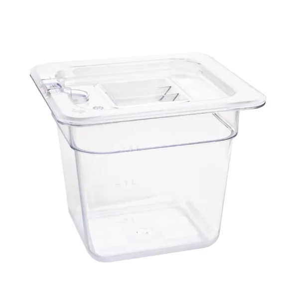 Vogue Polycarbonate 1/6 Gastronorm Container 150mm Clear