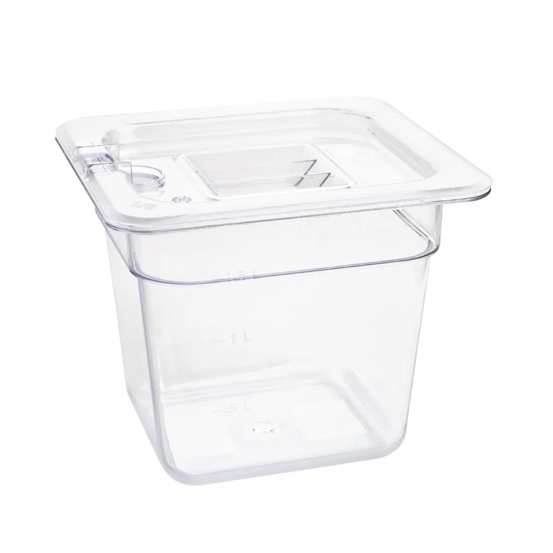 Vogue Polycarbonate 1/6 Gastronorm Container 150mm Clear - Image 3