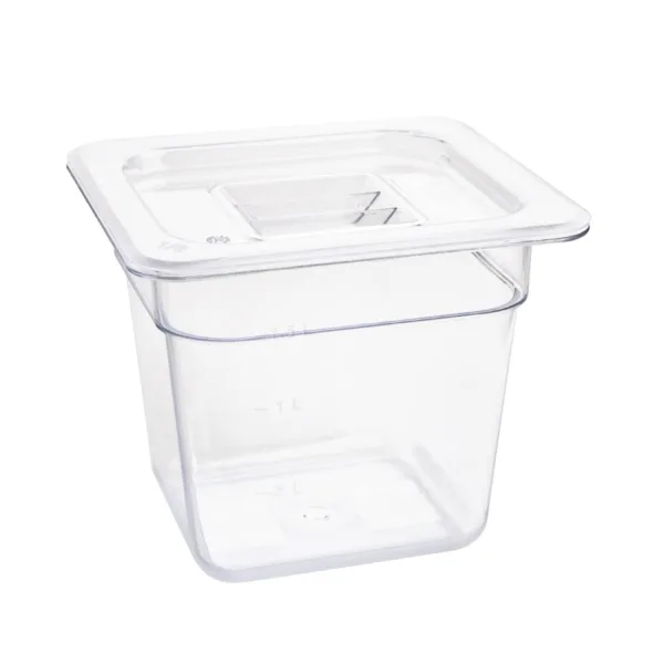 Vogue Polycarbonate 1/6 Gastronorm Container 150mm Clear