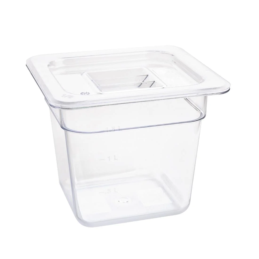 Vogue Polycarbonate 1/6 Gastronorm Container 150mm Clear - Image 4